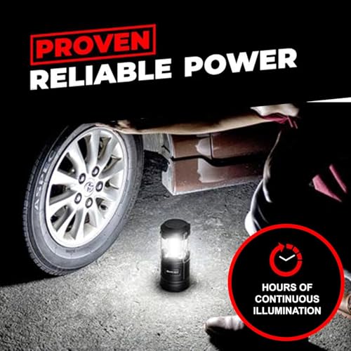 GearLight Rechargeable Camping Lantern - Black, 2 Pack, Magnetic & Foldable Hook