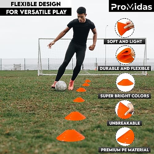 Flexible Soccer Training Cones - 25/50/100/200 Pack for Kids