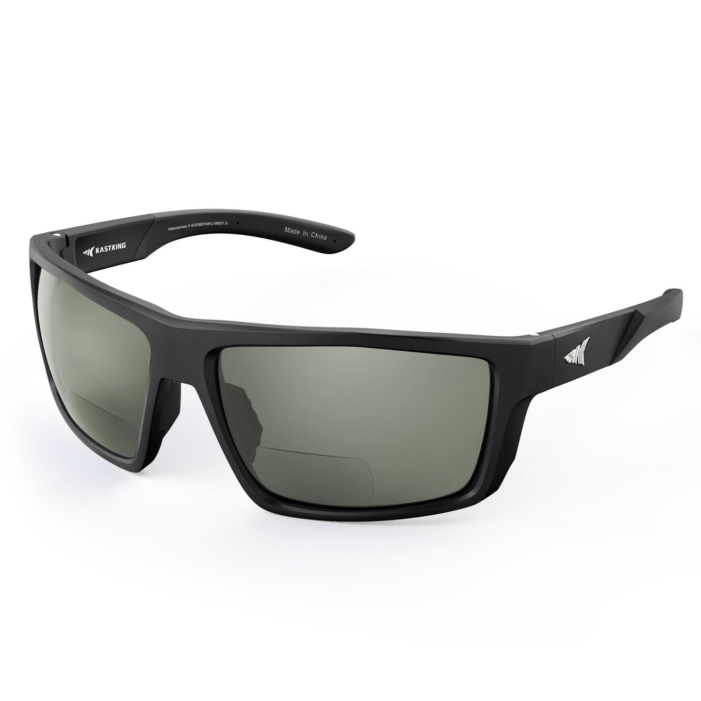 KastKing Waccamaw Bifocal Polarized Sunglasses, Bifocal x1.5 Magnifications, Polycarbonate Lenses, Full Wrap Frame Design, Sports Reader Sunglasses for Men & Women, UV400 Protection