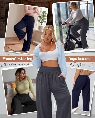 Neer Plus Size Yoga Pants 3 Pack for Women - Black, Grey, Navy, 3X-Large