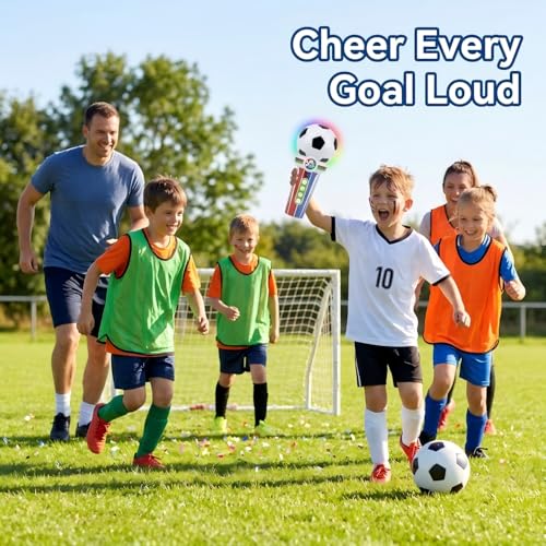 Handheld Soccer Fan Cheer Microphone Toy with LED Lights