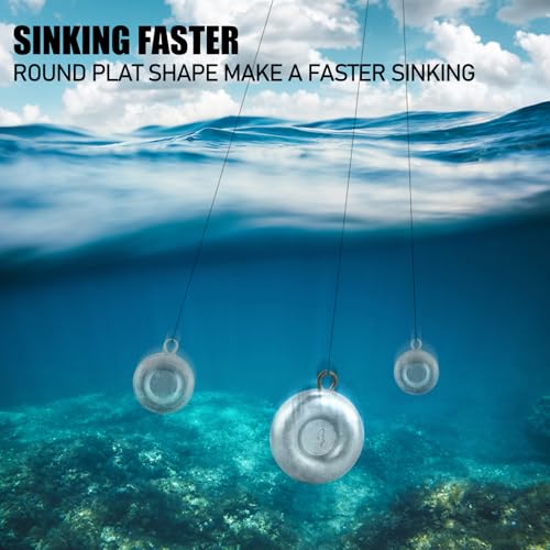 1oz Coin Sinkers Disc Weights for Catfishing - 5 Pack