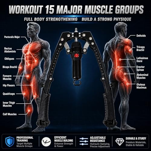 Adjustable Chest Workout Equipment - 10 Gears 22-440lbs - Black