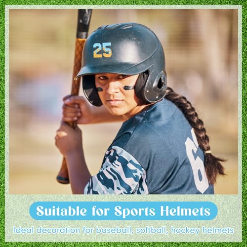 Blue Sports Helmet Number Stickers - 150 Self-Adhesive Ice Cream Drip