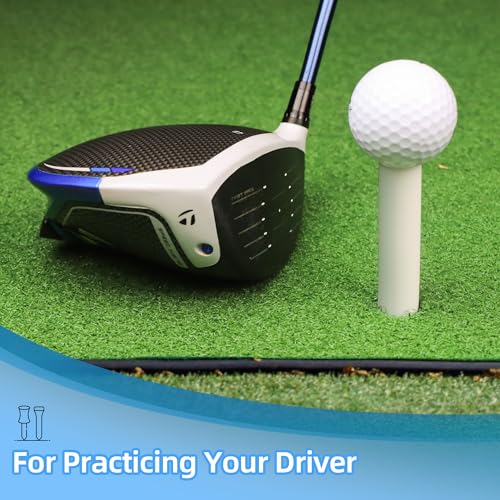 Unbreakable Rubber Golf Tees Set for Mats - 32 Pcs, 6 Sizes