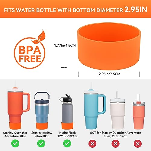 Silicone Protective Boot for Tumblers - 2 Pack, Orange