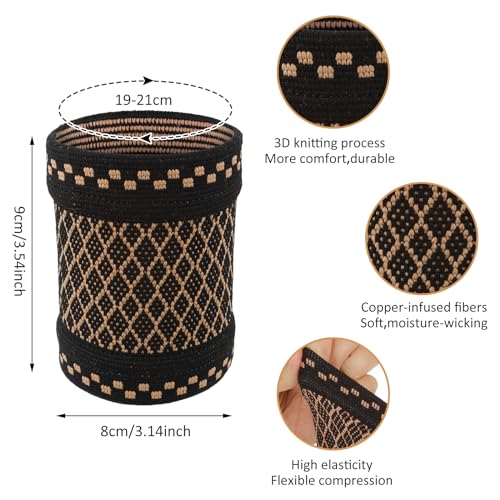 Wrist Compression Sleeve - Copper Infused Support Brace, Medium