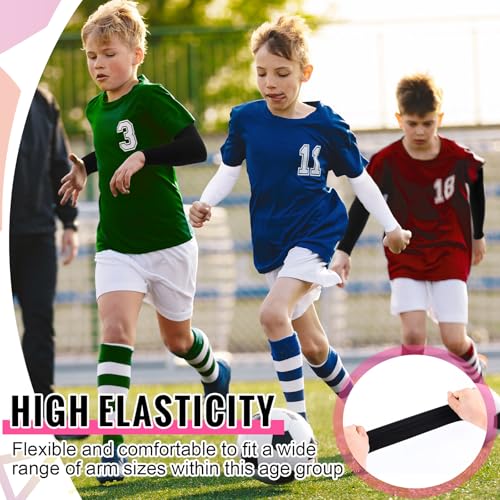 Kids Cooling Arm Sleeves for Sports - Black & White