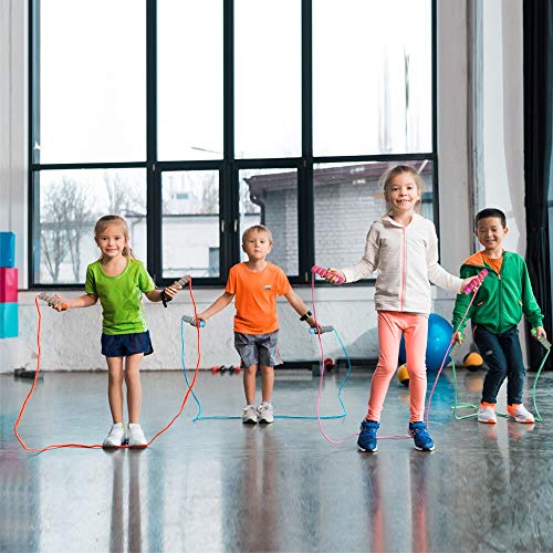 Adjustable Jump Rope with Foam Handles - Pink, Blue, Green, Orange