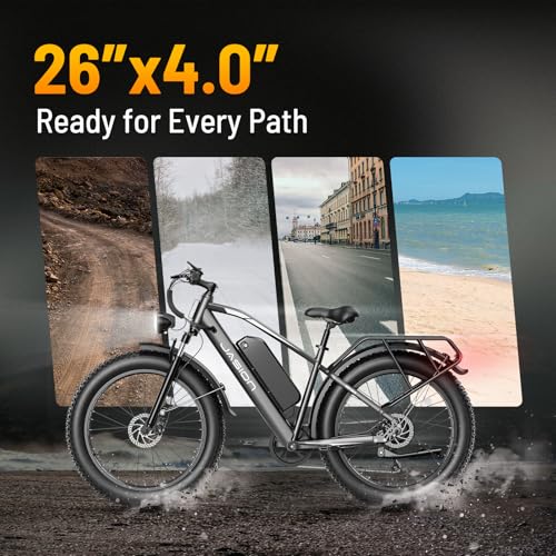 Electric Mountain Bike - 2000W Motor, 48V 15Ah Battery, 28+MPH - Gray