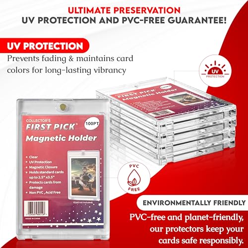 Premium Magnetic Card Holder - 100 Point, UV Protection, Hard Case