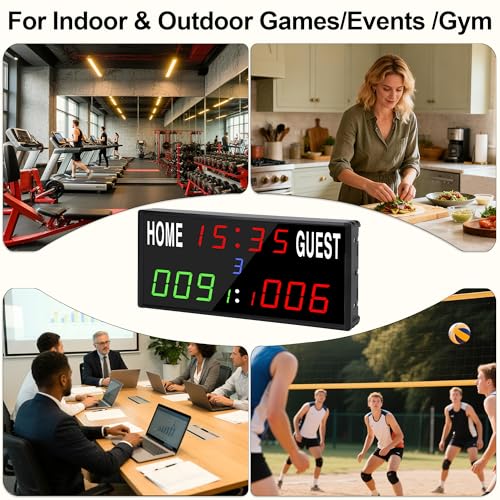 Digital Scoreboard with Timer & Remote - Medium Size