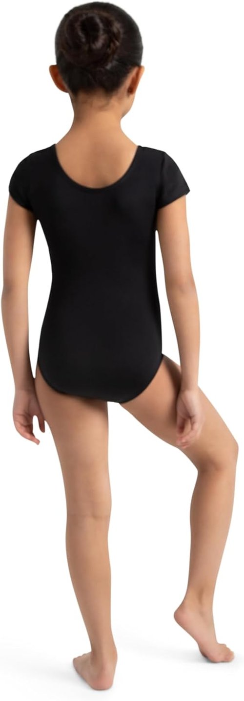 Capezio Girls Short Sleeve Leotard - Comfortable Fit for Dance | Available in Multiple Sizes