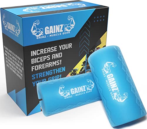 Thick Grips Dumbbell Barbell Weight Lifting Adapters - Blue