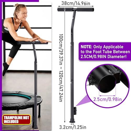 Adjustable Trampoline Handlebar for Fitness Rebounders - Quick-Release