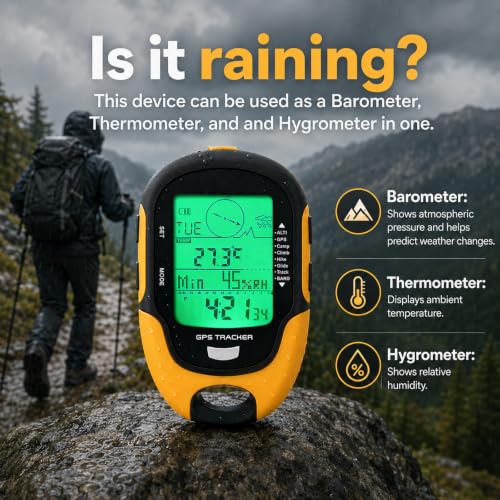 Handheld GPS Altimeter with Barometer & Compass - Waterproof