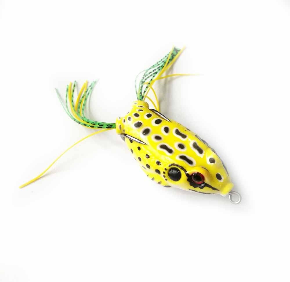 Skiennix Frog Lures - 5pcs Topwater Crankbait Set | 5.5CM Soft Bait for Bass & Snakehead Fishing