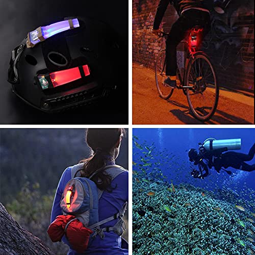 SkySmile 2 Pack Red Identification Marker Light for Helmet – Tactical Safety Signal for Outdoors