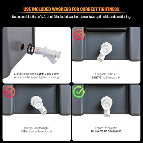 Galvanox Water Dispenser Spigot for Yeti Tundra & Tank Coolers, Leak-Proof Push-Button