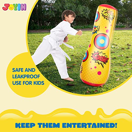 Kids Inflatable Punching Bag with Bounce-Back Action - 47 Inch Toy Gift