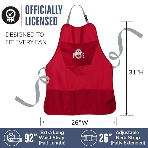 NCAA Cooking Grill Apron for Men & Women - Ohio State University