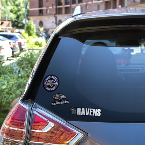 Baltimore Ravens Vinyl Decals - 3 Pack Weather-Resistant Stickers
