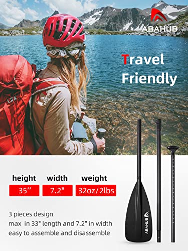 Adjustable SUP Paddle - Lightweight Aluminum Alloy, 68-84" - Black