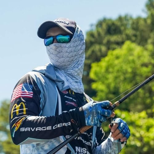 Fish Monkey UPF 50+ Sun Protection Face Guard - One Size Tarpon