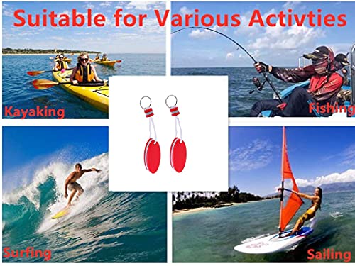 Floating Keychain - 2 Pieces Buoyant Key Rings for Outdoor Sports