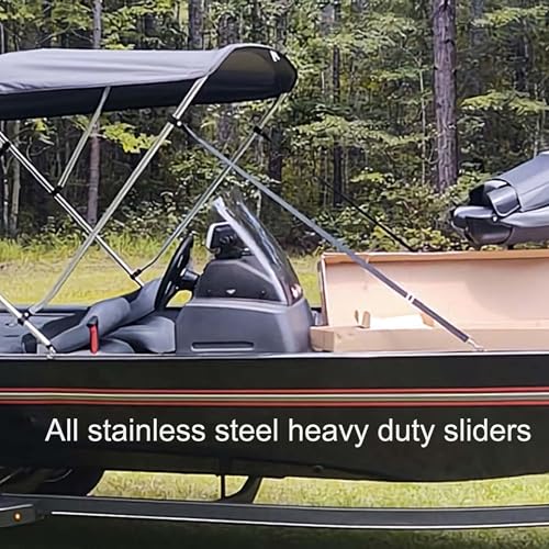 Marine Bimini Top Straps Adjustable Webbing with Stainless Steel Snap Hooks - Heavy Duty Boat Awnings, 2 Pack