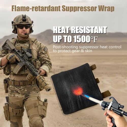 Heat Resistant Suppressor Cover - 5 Inch Khaki Insulation Wrap