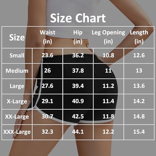 Apoway 6-Pack Women’s Cotton Dance Shorts - High Waist Yoga & Summer Workout Shorts (3XL) Black / Gray / Off-White / Navy / Wine Red