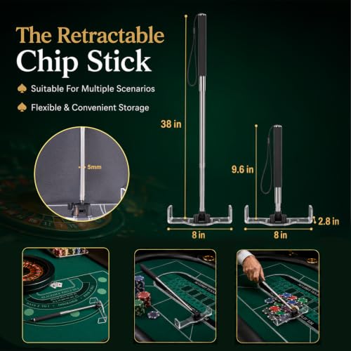 4-in-1 Casino Game Set with 16'' Roulette Wheel & Poker Kit