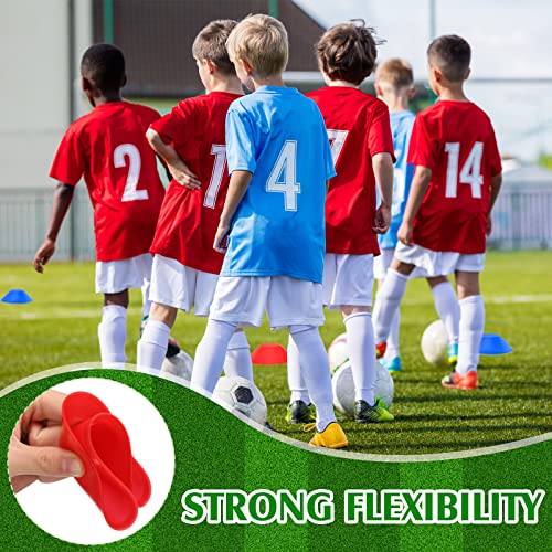 Hanaive Mini Soccer Cones for Agility Drills (5 Inch) - Red & Blue, 100 Pack with Bag & Strap