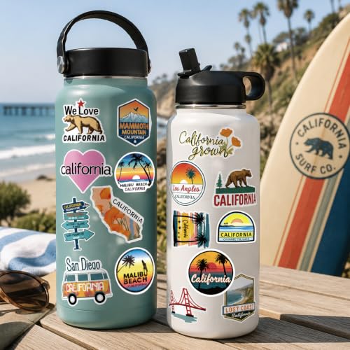 50PCS California Stickers - Waterproof Vinyl Decals