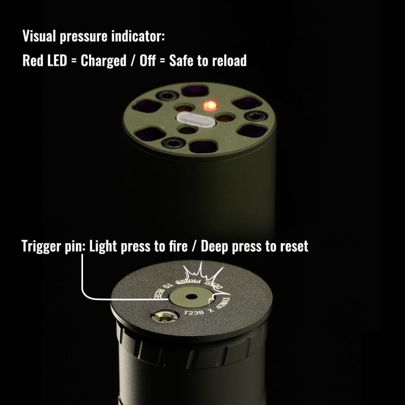 T238-HEXA Airsoft Tracer Unit 40MM Grenade Powered by Green Gas
