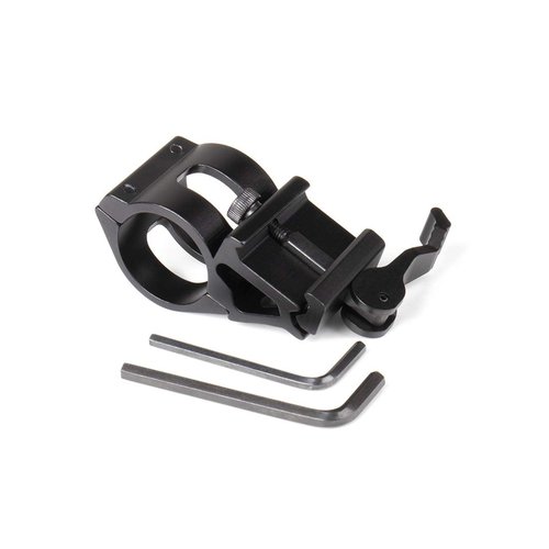 Tokflys 1''Offset Picatinny Rail Mount Ring with Quick Release Base for Flashlights/Lasers Matte Black (25.4)