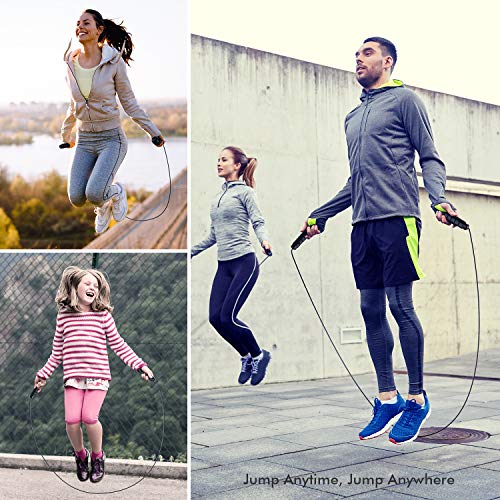 Adjustable Tangle-Free Jump Rope with Foam Handles for Fitness