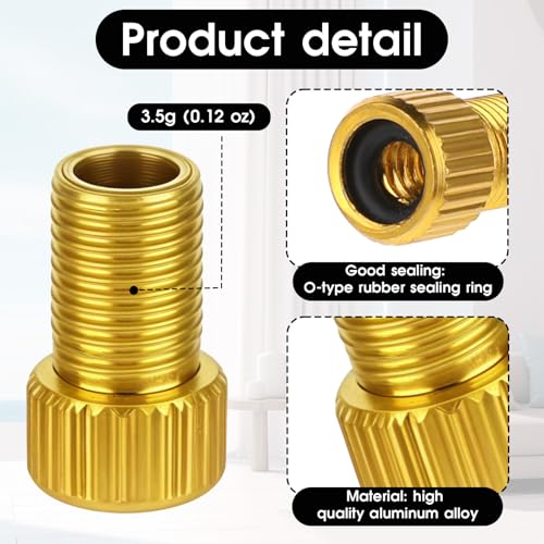 20 Pcs Presta to Schrader Valve Adapters - Universal Bicycle Tire Connectors