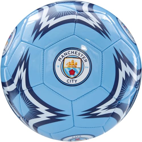 Manchester City FC Official Soccer Ball - Size 5 - Light Blue