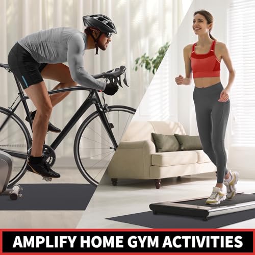 Exercise Equipment Mat 72"x36" - 6mm Thick Treadmill & Bike Floor Protection