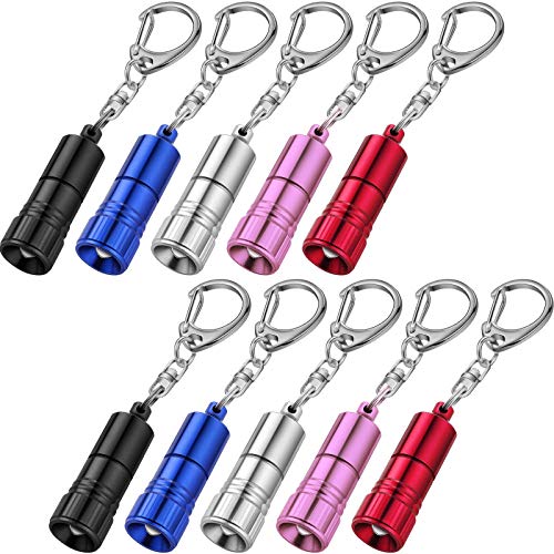 Mini LED Keychain Flashlight with Hook - Portable, Bright, Battery Included