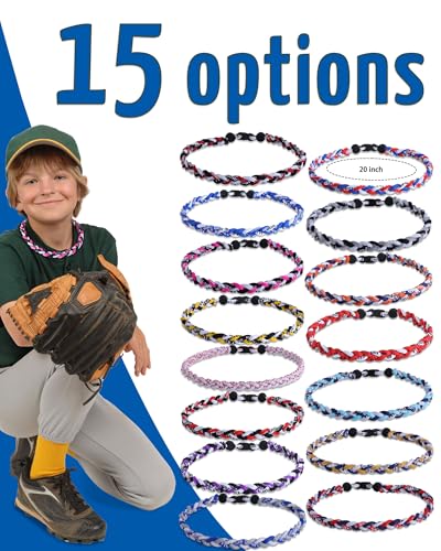 Baseball Necklaces - Premium Braided Tornado - Royal-White-Grey