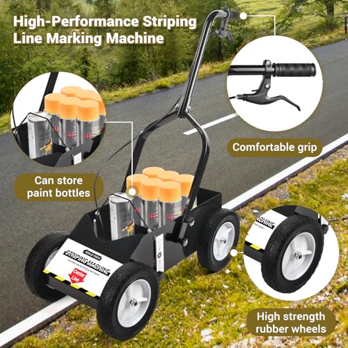 Heavy Duty Line Marking Machine for Inverted Spray Paint - 9.8"x 13"x 28.3"