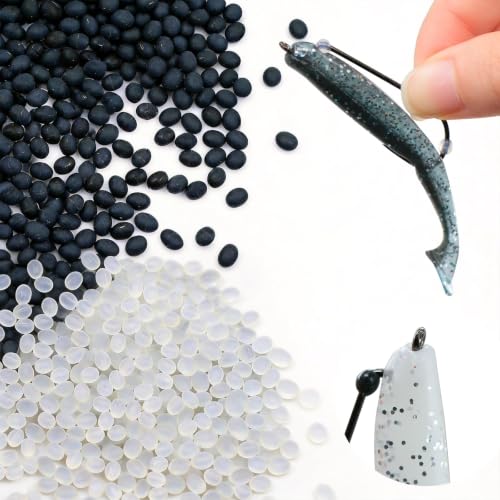 Fishing Bait Stoppers - 300PCS Silicone Pegs Black & White