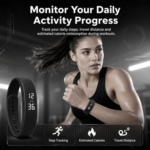 Anwoi Silent Vibrating Alarm Wristband – Rechargeable Activity Tracker