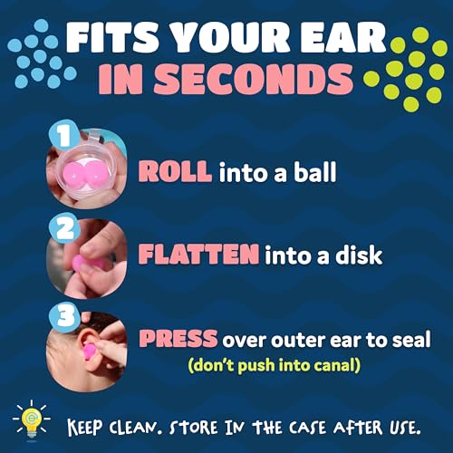 Putty Buddies Ear Evolution Floating Moldable Earplugs - Hot Pink, 3 Pack