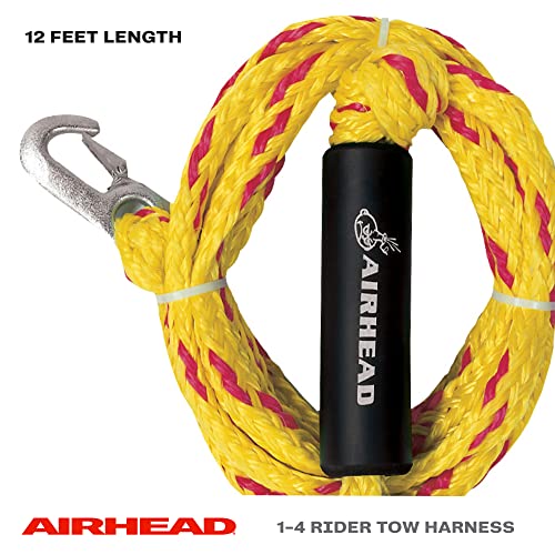 Heavy Duty 12-Foot Tow Harness for Water Sports - Black