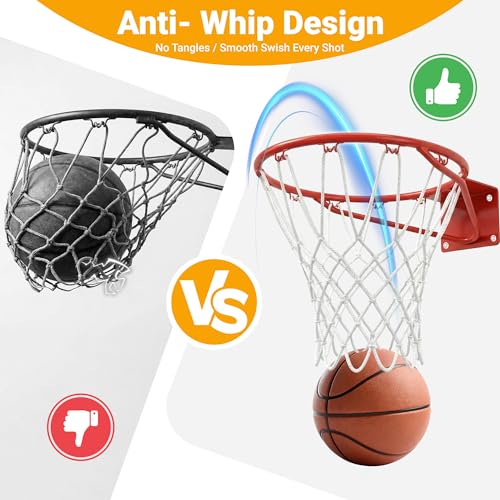 Heavy Duty Basketball Net - Weather Resistant 12-Loop Replacement