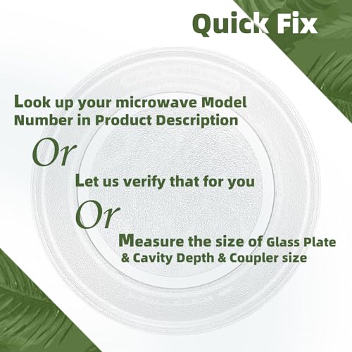 16-inch Flat Bottom Microwave Glass Turntable Plate for GE with 10 3/4-inch Roller Diameter